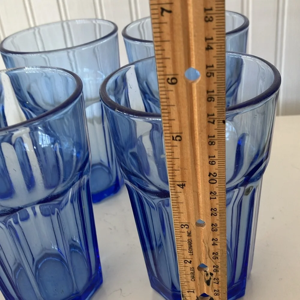 IKEA Cobalt Blue Set of 4, 10 Ounce Tumbler s. Made In France